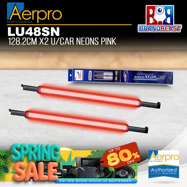 Aerpro LU48SN 128.2cm x2 U/Car LED Neon Pink