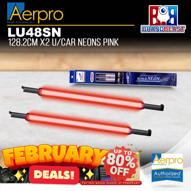 Aerpro LU48SN 128.2cm x2 U/Car LED Neon Pink