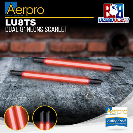 Aerpro LU8TS Dual 8" Neons Scarlet