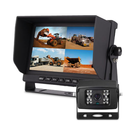Low Voltage LV7149 Heavy Duty Reverse Camera Kit 7" Quad AHD 9â€“32V