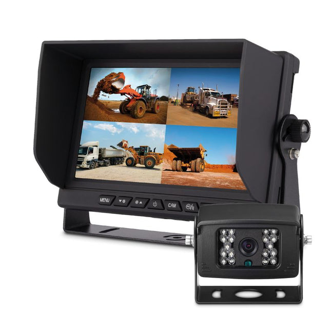 Low Voltage LV7149 Heavy Duty Reverse Camera Kit 7" Quad AHD 9â€“32V