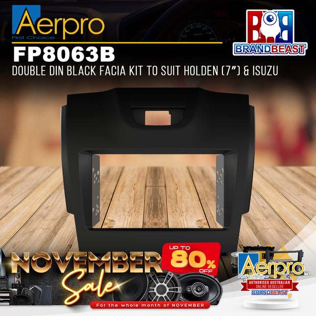 Aerpro FP8063B Double DIN Black Facia Kit Suit Holden Colorado/Colorado 7