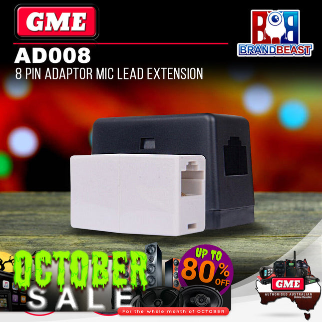 GME AD008 8 Pin To 8 Pin Adaptor - Suit LE040 - Black