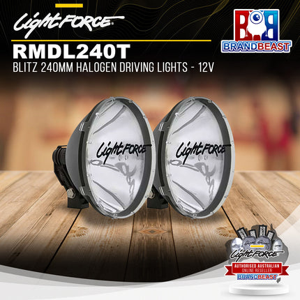 LightFORCE RMDL240T 240mm Blitz Halogen Driving Lights - 12V, Pair