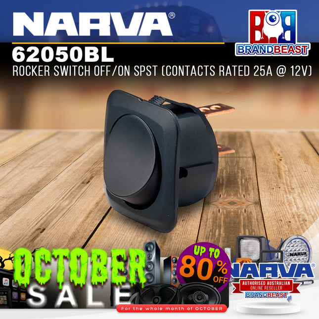 Narva 62050BL Rocker Switch Off/On SPST (Contacts Rated 25A @ 12V)