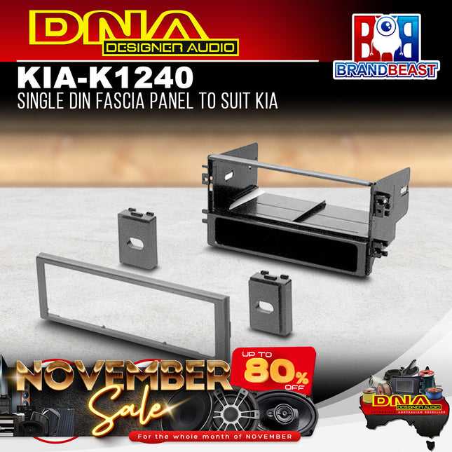 DNA KIA-K1240 Single DIN Fascia Panel to Suit Kia