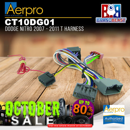 Aerpro CT10DG01 T-Harness to Suit Dodge
