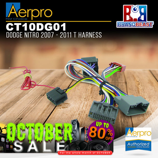 Aerpro CT10DG01 T-Harness to Suit Dodge