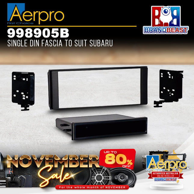 Aerpro 998905B Single/Double DIN Facia Kit Suit Select Subaru Vehicles