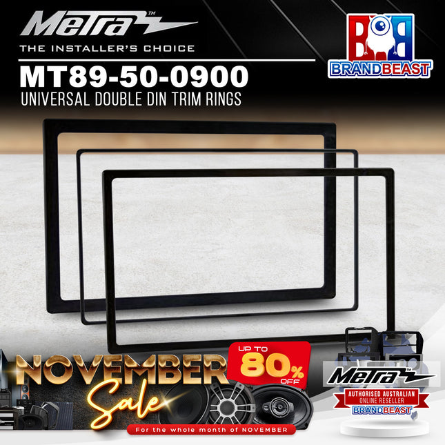 Metra MT89-50-0900 Universal Double DIN Trim Rings
