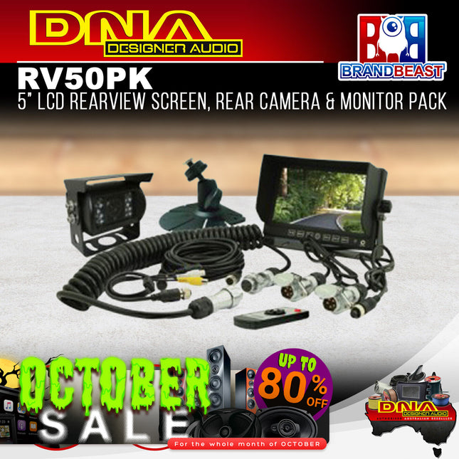 DNA RV50PK 5" 3-Channel LCD Rearview Screen & CCD Camera Pack