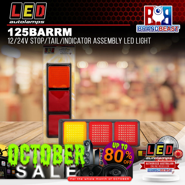 LED Autolamps 125BARRM 12/24V Stop/Tail/Indicator Assembly LED Light