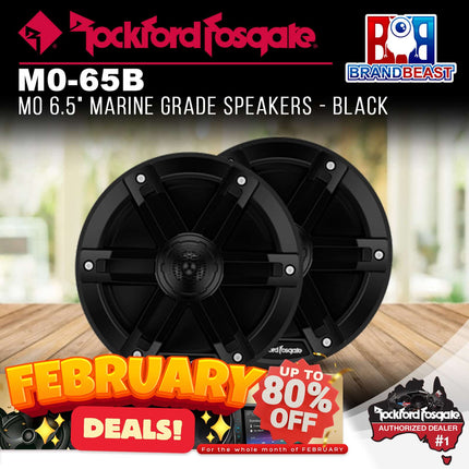 Rockford Fosgate M0-65B M0 6.5" Marine Grade Speakers - Black