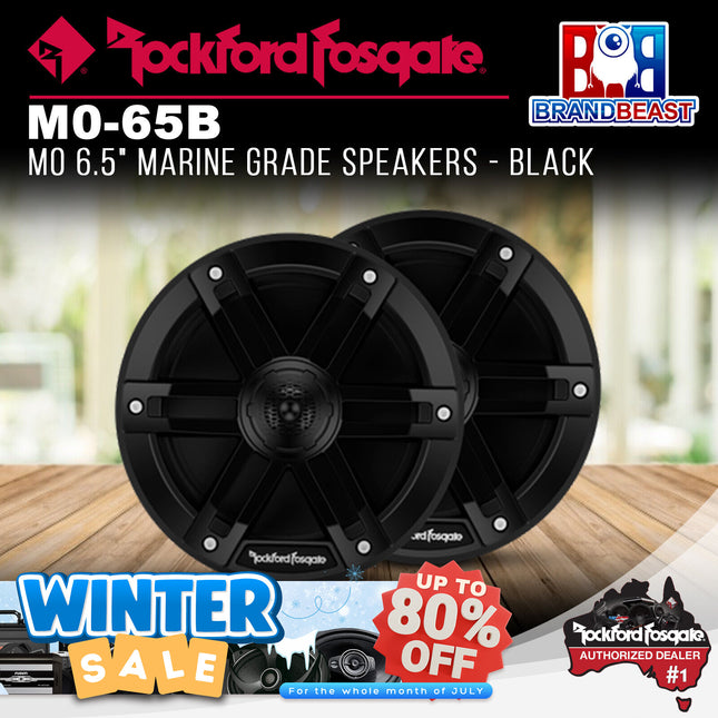 Rockford Fosgate M0-65B M0 6.5" Marine Grade Speakers - Black