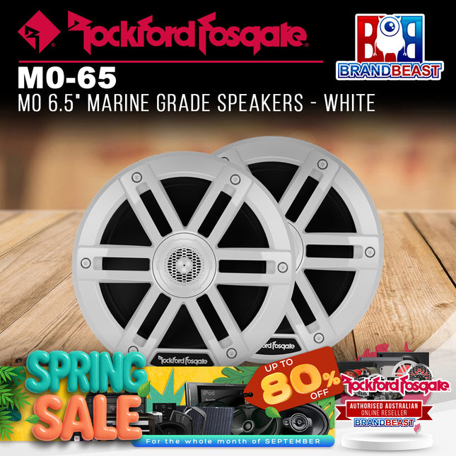 Rockford Fosgate M0-65 M0 6.5" Marine Grade Speakers - White