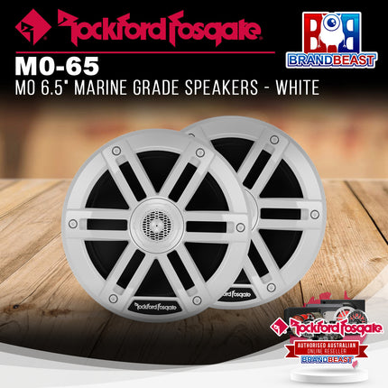 Rockford Fosgate M0-65 M0 6.5" Marine Grade Speakers (Pair) White