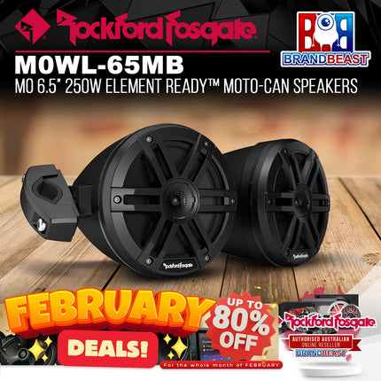 Rockford Fosgate M0WL-65MB M0 6.5‚Äù 250W Element Ready‚Ñ¢ Moto-Can Speakers