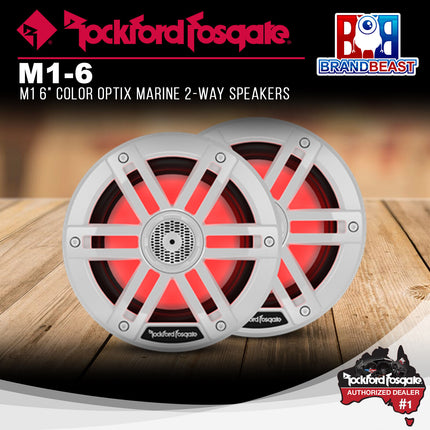 Rockford Fosgate M1-6 M1 6" Color Optix Marine 2-Way Speakers