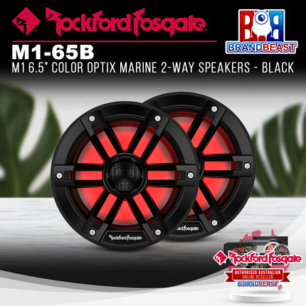 Rockford Fosgate M1-65B M1 6.5" Color Optix Marine 2-Way Speakers - Black
