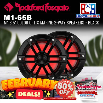 Rockford Fosgate M1-65B M1 6.5‚Äù Color Optix Marine 2-Way Speakers - Black