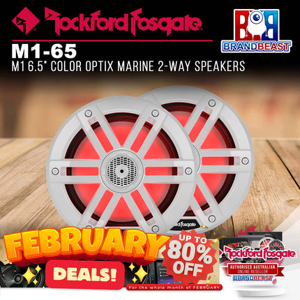 Rockford Fosgate M1-65 M1 6.5‚Äù Color Optix Marine 2-Way Speakers