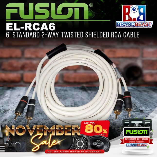 Fusion EL-RCA6 RCA Cables 2 Channel 6 ft (1.83 m) Cable