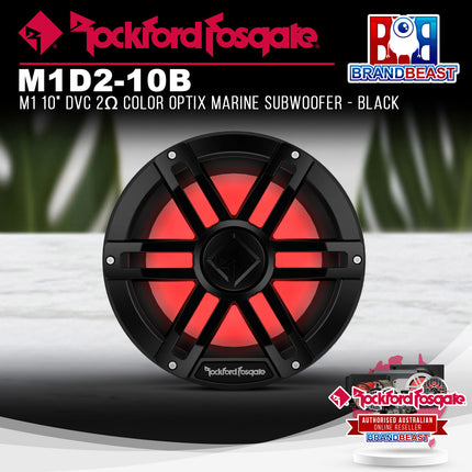 Rockford Fosgate M1D2-10B M1 10" DVC 2Œ© Color Optix Marine Subwoofer - Black