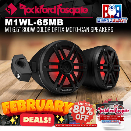 Rockford Fosgate M1WL-65MB M1 6.5‚Äù 300W Color Optix Moto-Can Speakers