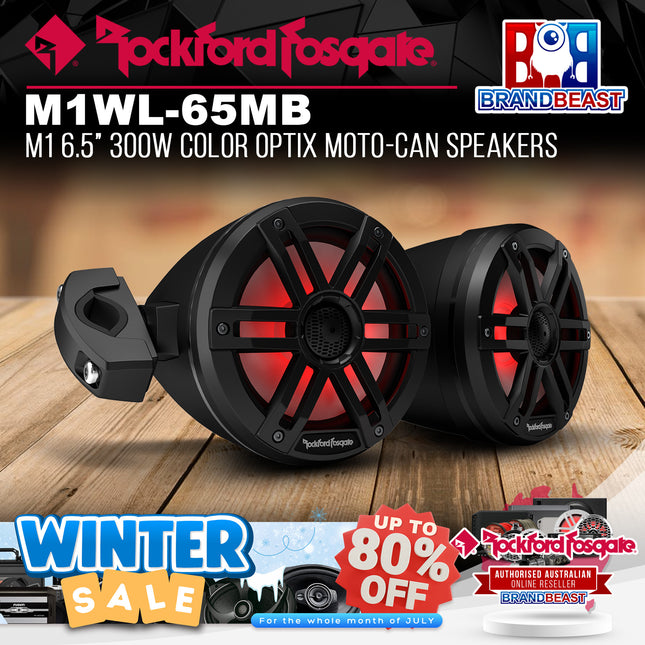 Rockford Fosgate M1WL-65MB M1 6.5" 300W Color Optix Moto-Can Speakers