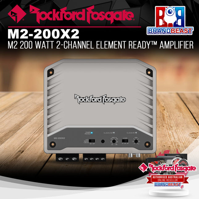 Rockford Fosgate M2-200X2 M2 200 Watt 2-Channel Element Ready™ Amplifier