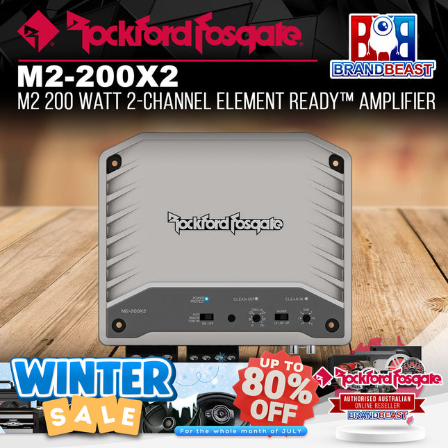 Rockford Fosgate M2-200X2 M2 200 Watt 2-Channel Element Ready™ Amplifier