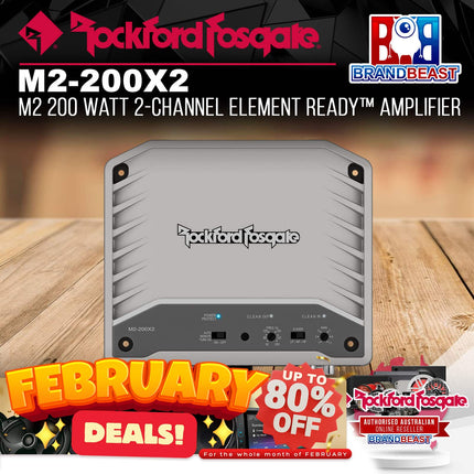 Rockford Fosgate M2-200X2 M2 200 Watt 2-Channel Element Ready‚Ñ¢ Amplifier