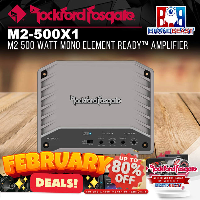 Rockford Fosgate M2-500X1 M2 500 Watt Mono Element Ready‚Ñ¢ Amplifier