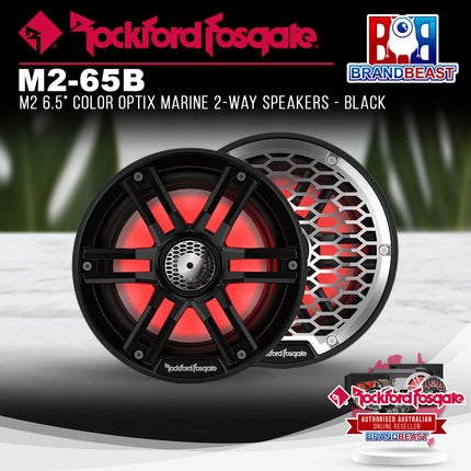 Rockford Fosgate M2-65B M2 6.5" Color Optix Marine 2-Way Speakers - Black