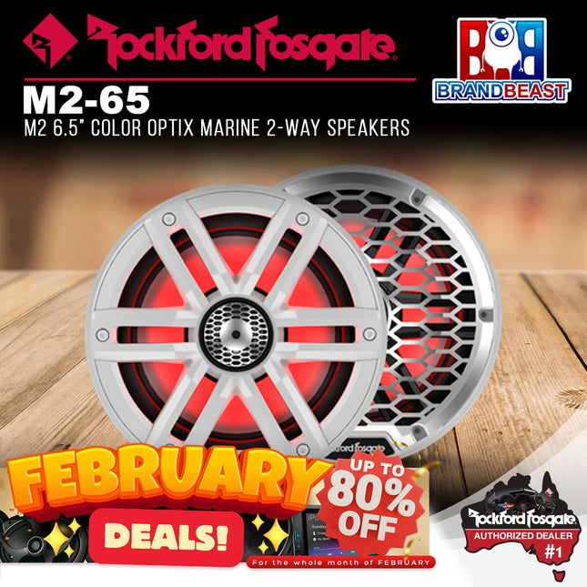 Rockford Fosgate M2-65 M2 6.5‚Äù Color Optix Marine 2-Way Speakers