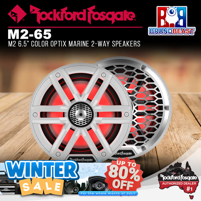 Rockford Fosgate M2-65 M2 6.5" Color Optix Marine 2-Way Speakers