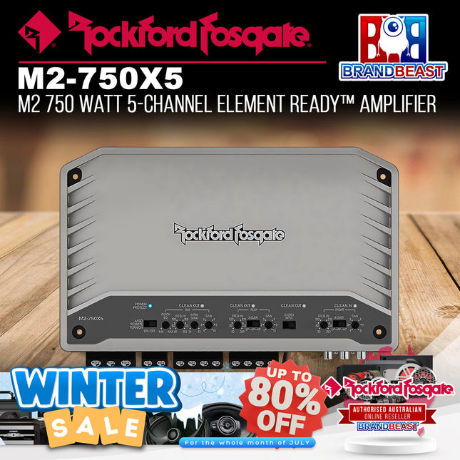 Rockford Fosgate M2-750X5 M2 750 Watt 5-Channel Element Ready™ Amplifier