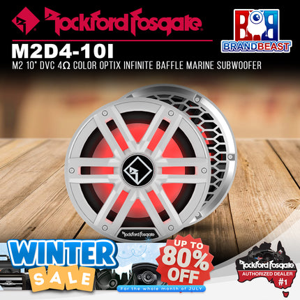 Rockford Fosgate M2D4-10I M2 10" DVC 4Œ© Color Optix Infinite Baffle Marine Subwoofer