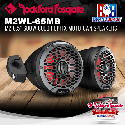 Rockford Fosgate M2WL-65MB M2 6.5" 600W Color Optix Moto-Can Speakers