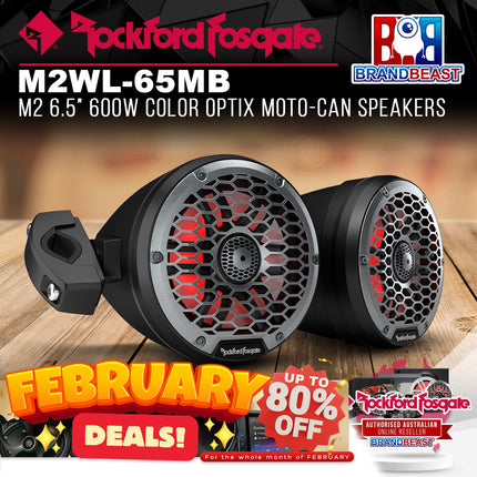 Rockford Fosgate M2WL-65MB M2 6.5‚Äù 600W Color Optix Moto-Can Speakers