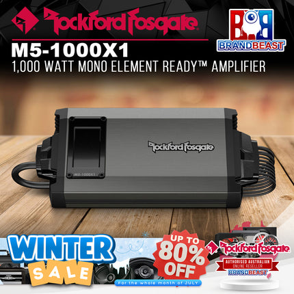 Rockford Fosgate M5-1000X1 1,000 Watt Mono Element Ready™ Amplifier