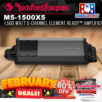 Rockford Fosgate M5-1500X5 1,500 Watt 5-Channel Element Ready‚Ñ¢ Amplifier