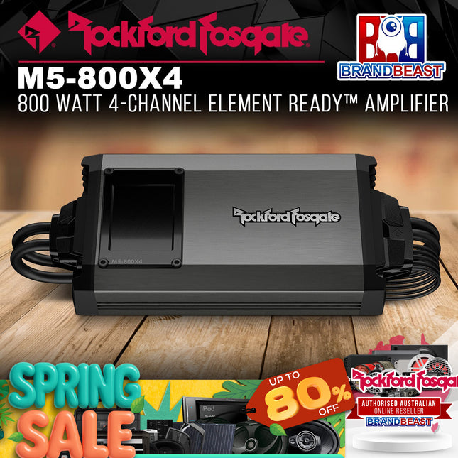 Rockford Fosgate M5-800X4 800 Watt 4-Channel Element Ready™ Amplifier