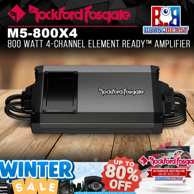 Rockford Fosgate M5-800X4 800 Watt 4-Channel Element Ready™ Amplifier