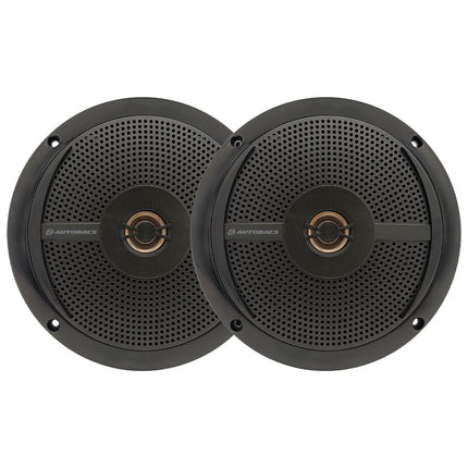 AUTOBACS M620B - 6.5 Inch 2-Way Slim Fit Marine Speakers - Black