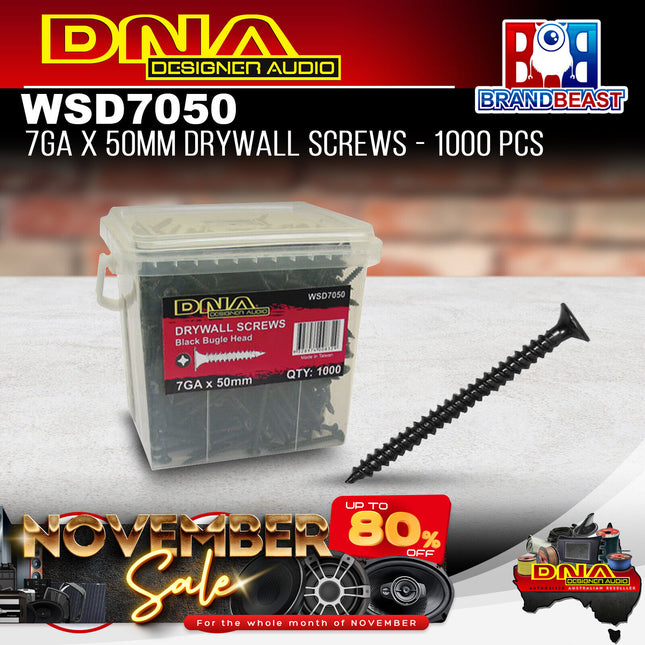 DNA WSD7050 50mm 7 Gauge Drywall Screws - 1000 Pieces