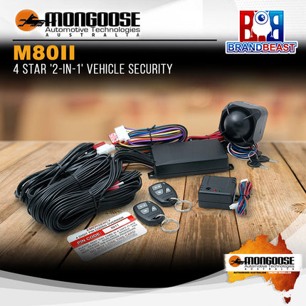 Mongoose M80II 4 Star '2-In-1' Vehicle Security System