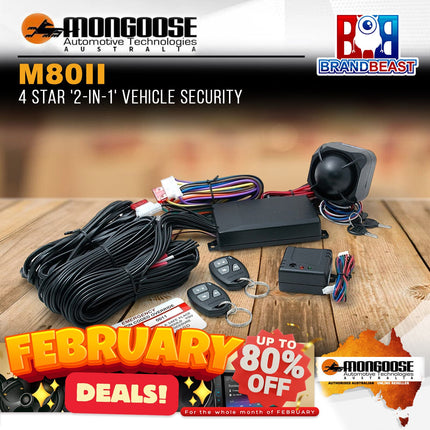 Mongoose M80II 4 Star '2-In-1' Vehicle Security System