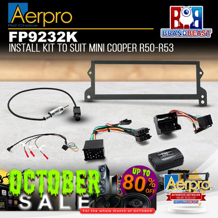 Aerpro FP9232K Single DIN Install Kit to Suit Mini Cooper R50-R53