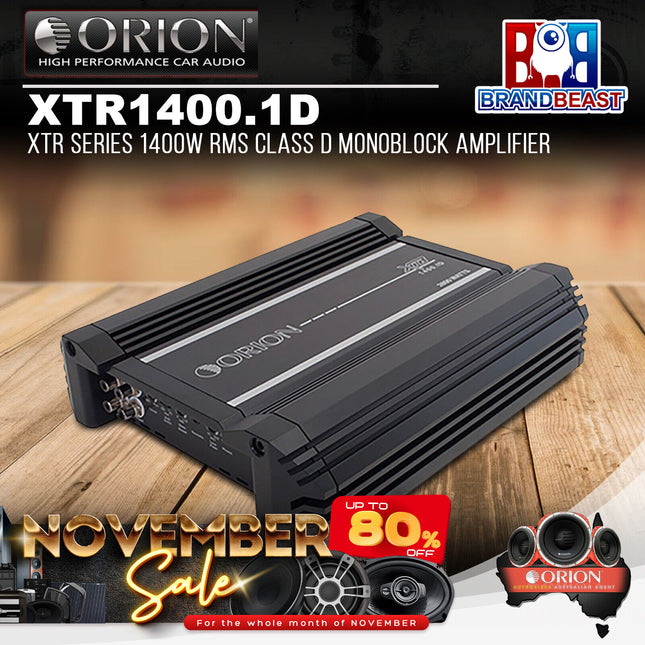 Orion XTR1400.1D XTR Series 1400W RMS Class D Monoblock Amplifier